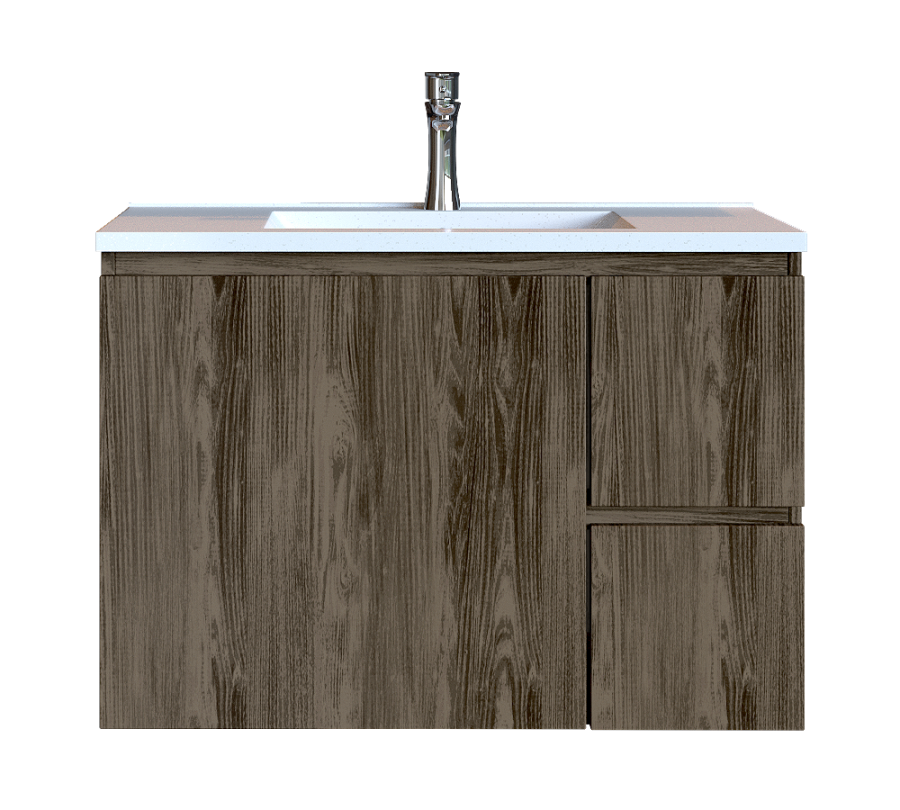 Έπιπλο Μπάνιου 100 εκ. με Νιπτήρα Χρώμα Anziano Grey Sanitec Alba C 100