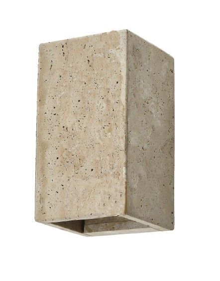 InLight Επιτοίχιο φωτιστικό γκρι από travertine marble 2XG9 D:9 x 16cm 43065