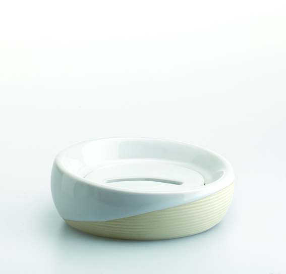 Σαπουνοθήκη Κεραμικό Λευκό Bronze Art Επικαθήμενα BK01-05-16