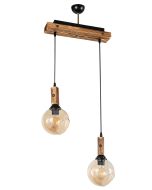 PDT 2061-2S  ΡΑΓΑ 2/Φ ΚΡΕΜ. ΛΕΠΤ/ΡΕΙΑ ΞΥΛΟ ΜΕ ΜΕΛΙ ΓΥΑΛΙ  2ΧΕ27 ARlight 0103458