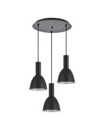 SE21-BL-4-3BL-MS2 ADEPT TUBE Black Pendant Black Metal Shade+ HOMELIGHTING 77-8551