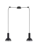 SE21-BL-4-BL2-MS3 ADEPT TUBE Black Pendant Black Metal Shade+ HOMELIGHTING 77-8557