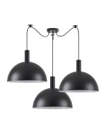 SE21-BL-4-BL3-MS40 ADEPT TUBE Black Metal Shade Pendant+ HOMELIGHTING 77-8499
