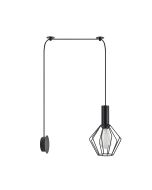 SE21-BL-4-NM1W-GR1 ADEPT TUBE Black Matt Wall Lamp Black Metal Grid+ HOMELIGHTING 77-8813