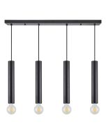 SE21-BL-5-4BL ADEPT TUBE BLACK Black Pendant+ HOMELIGHTING 77-8674