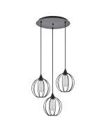 SE21-BL-B10-3BL-GR2 ADEPT PENDANT Black Metal Grid Pendant+ HOMELIGHTING 77-8757