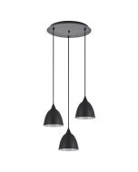 SE21-BL-B10-3BL-MS2 ADEPT PENDANT Black Metal Shade + HOMELIGHTING 77-9047