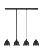 SE21-BL-B10-4BL-MS2 ADEPT PENDANT Black Metal Shade + HOMELIGHTING 77-9048