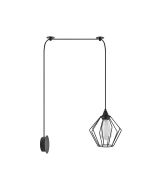 SE21-BL-B10-BL1W-GR1 ADEPT PENDANT Black Metal Grid Wall Lamp+ HOMELIGHTING 77-8894
