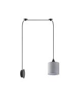 SE21-BL-B10-BL1W-SH2 ADEPT PENDANT Grey Fabric Wall Lamp + HOMELIGHTING 77-9008