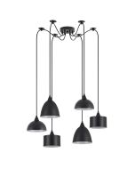 SE21-BL-B10-BL6-MS12 ADEPT FLEX Black Metal Shade Pendant+ HOMELIGHTING 77-8958