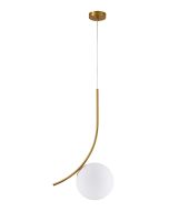 SE21-GM-35 SCEPTRE GOLD MATT PENDANT OPAL GLASS. HOMELIGHTING 77-9061