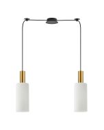 SE21-GM-4-BL2-GL3 ADEPT TUBE Gold Matt Pendant White Glass+ HOMELIGHTING 77-8655