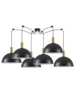 SE21-GM-4-BL6-MS40 ADEPT TUBE Gold Matt Pendant Black Metal Shade+ HOMELIGHTING 77-8589