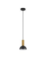 SE21-GM-4-MS3 ADEPT TUBE Gold Matt Pendant Black Metal Shade+ HOMELIGHTING 77-8645
