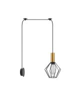 SE21-GM-4-NM1W-GR1 ADEPT TUBE Gold Matt Wall Lamp Black Metal Grid+ HOMELIGHTING 77-8827