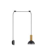SE21-GM-4-NM1W-MS3 ADEPT TUBE Gold Matt Wall Lamp Black Metal Shade+ HOMELIGHTING 77-8831
