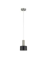 SE21-NM-4-MS1 ADEPT TUBE Nickel Matt Pendant Black Metal Shade+ HOMELIGHTING 77-8449