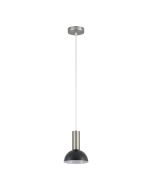 SE21-NM-4-MS3 ADEPT TUBE Nickel Matt Pendant Black Metal Shade+ HOMELIGHTING 77-8463