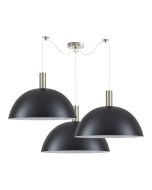 SE21-NM-4-NM3-MS50 ADEPT TUBE Nickel Matt Pendant Black Metal Shade+ HOMELIGHTING 77-8412