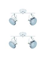 T12022A-2TU (x2) Juno Packet White adjustable spot with chrome ring and glass+ HOMELIGHTING 77-8854