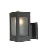 Απλίκα Επίτοιχη IP44 Υ17xM9xΠ15,5cm 1xE27 Χυτό Αλουμίνιο Γραφίτης-Γυαλί Sun Light A0239-1