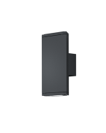 Απλίκα Επιτοίχια Up-Down Ανθρακί 9xH20cm Εξ.Χώρου IP54 LED 2x3w 3000K 2x300lm Trio Lighting Colorado 228460242