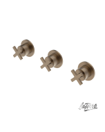 Βαλβίδες Ζεστό-Κρύο με εκτροπέα 3 εξόδων, La Torre Elle Cross Antique Brass 38289-221