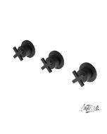 Βαλβίδες Ζεστό-Κρύο με εκτροπέα 3 εξόδων, La Torre Elle Cross Black Matt 38289-400