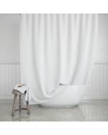 Κουρτίνα Μπάνιου Λευκή Αδιάβροχη Πολυεστερική Μ180xΥ200cm Estia Home Art 02-11291