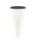 Κρεμαστό Φωτιστικό Led 3000K D78xH150cm Μαύρη Ροζέτα-Αλυσίδες Χρυσαφί Eglo Trepuco 390355