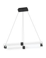 Κρεμαστό Φωτιστικό Μαύρο-Διάφανο L100xH150cm LED 3000K 1200lm Eglo Mogetonello 39909