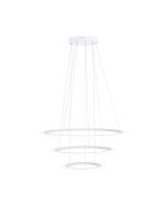 Κρεμαστό Φωτιστικό Μοντέρνο 79cm 3 Κύκλοι Led 18,5w+30,5w+42,5w 3000K Λευκό Eglo Penaforte 39274