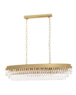 Κρεμαστό Φωτιστικό Πολύφωτο Χρυσαφί με Κρύσταλλα L115xH110cm 13xE14 Eglo Valparaiso 39463