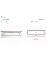 Λαβή Διπλή για Τζάμι  Ντουζιέρας W55xD6 cm Χρωμέ Sanco Glass Door Accessories SET-GL0732-A03  