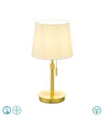 Λαμπατέρ Επιτραπέζιο Μονόφωτο Υ45-56 εκ. 1xE27 Μέταλλο Ορείχαλκος Ματ -Αμπαζούρ Trio Lighting Lyon 509100108