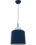 Μονόφωτο Φωτιστικό Ø24εκ. Μπλε Μέταλλο / Λευκό Γυαλί Inlight 4481Β