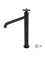 Μπαταρία Νιπτήρα Υψηλή με Βαλβίδα Clic-Clac Εlle Cross La Torre Black Matt 38016-400