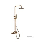 Μπαταρία Ντουζιέρας με Κεφαλή και Κολώνα ρυθμιζόμενου ύψους Eletta Chester Bronze Brushed 168065-221