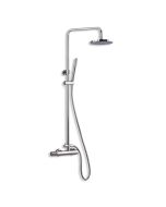 Μπαταρία Ντουζιέρας με Κεφαλή και Κολώνα ρυθμιζόμενου ύψους Eletta Tecno Chrome 167065-100