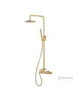 Μπαταρία Ντουζιέρας με Κεφαλή και Κολώνα ρυθμιζόμενου ύψους OSO Brushed Gold 178065-201