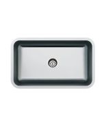 Νεροχύτης 76x46εκ. Υποκαθήμενος για ερμάριο 80 εκ., Λείος, Ανοξείδωτος Χάλυβας Fortinox Valey 28076-110