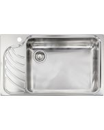 Νεροχύτης Ανοξείδωτος Λείος 86*51 εκ. Ένθετος Ερμάριο 80 εκ.με Ποδιά Αριστερά Sanitec Eureca 11753-1VS