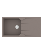 Νεροχύτης Κουζίνας Γρανίτης 100x50cm 1 Γούρνα & Ποδιά Ένθετος Ερμάριο 55cm Sanitec Ultra Granite 811-34-Sienna