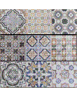 Πλακάκι Ντεκόρ Ρετρό Μπάνιου / Κουζίνας 20x60cm Sincam Decor Negro AP252060N