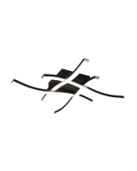 Πλαφονιέρα Οροφής 46xH7cm LED 4 SMD 5W 4x500lm 4000K Μέταλλο Μαύρο Ματ Trio Lighting Route R62474432