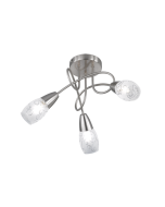 Πλαφονιέρα Οροφής 47xH25cm 3xE14 Μέταλλο Nickel Mat Trio Lighting Colmar R60023007