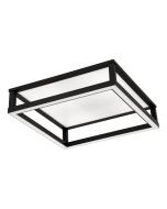 Πλαφονιέρα Οροφής Μαύρη 45x45xH15cm LED 2700-6500K 1200lm Ρυθμιζόμενη Τηλεχειριστήριο Eglo Macellara 390018