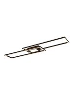 Πλαφονιέρα Οροφής Μαύρο Ματ 110xH7cm LED 37w 2700-6500K 4300lm Trio Lighting Ganado 670710532