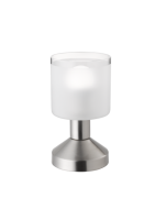 Πορτατίφ 9xH17cm 1xE14 Λευκό Καπέλο Βάση Νίκελ Ματ Trio Lighting Gral R59521007